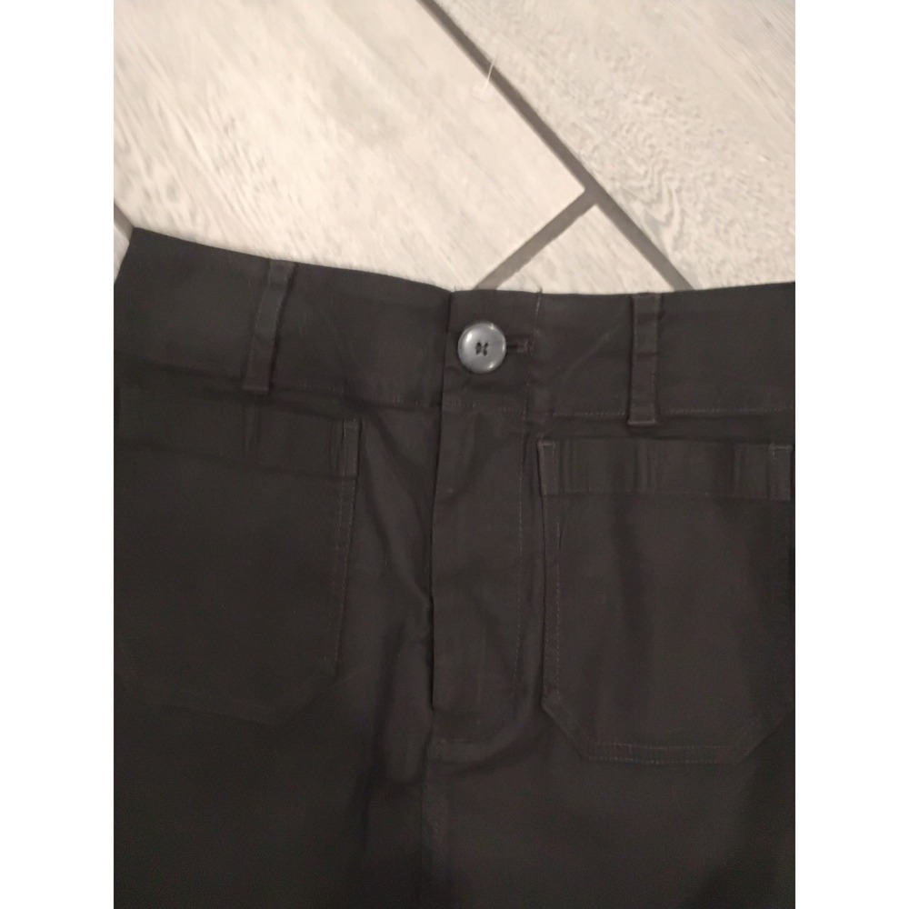 Maeve Anthropologie Black Utility Mini Skirt Size XS Patch Pockets Cotton Blend - Picture 3 of 5